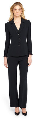 Tahari by ASL Embroidered Chiffon Pant Suit