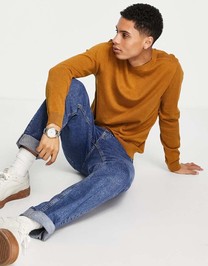 Selected Men's Slhrome LS Knit Crew Neck B Noos Sweater ShopStyle