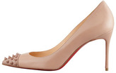 Thumbnail for your product : Christian Louboutin Geo Spike-Capped Red-Sole Pump, Nude