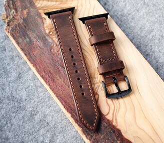 Roarcraft Custom Made Apple Watch Strap - Antique Brown