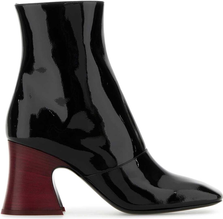 Chloé Black Leather Janis Ankle Boots