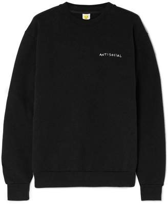 YEAH RIGHT NYC Antisocial Embroidered Crew Neck Sweatshirt