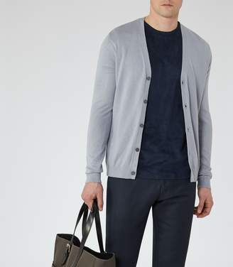 Reiss Seamore Silk And Cotton Cardigan