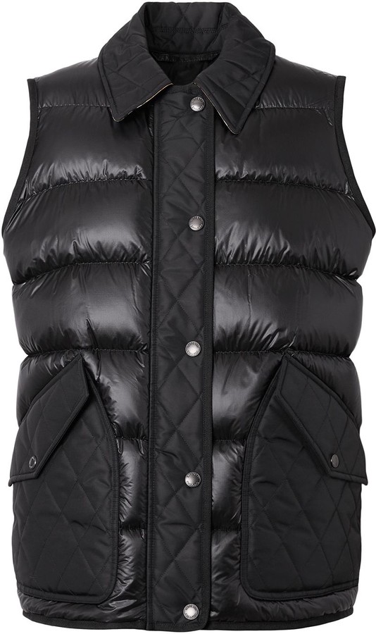 Burberry Diamond Quilted Padded Gilet - ShopStyle Vests