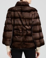 Thumbnail for your product : Maximilian Mink Jacket Stand Collar Belted Mink Fur Jacket