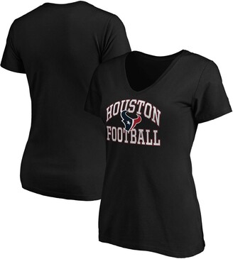 Majestic Women's Black Houston Texans Showtime Franchise Fit V-Neck T-shirt