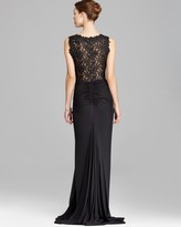 Thumbnail for your product : Tadashi Shoji Gown - Sleeveless Lace Ruched Tulle