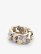 Thumbnail for your product : Givenchy G-Chain silver and gold-toned bangle