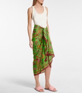 Thumbnail for your product : Tory Burch Printed cotton and silk sarong
