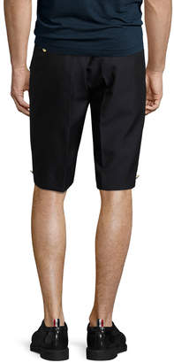 Thom Browne Trouser Shorts with Button Details, Navy