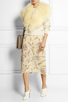 Thumbnail for your product : Topshop Printed silk-georgette skirt