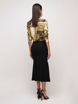 Thumbnail for your product : Versace Cady Midi Skirt W/ Cut Out