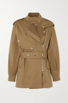 Victoria Beckham Belted Cotton-blend Twill Trench Coat