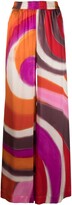 Thumbnail for your product : Gianluca Capannolo Antonia circle-print silk trousers