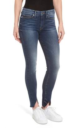 Good American Good Legs High Waist Triangle Split Skinny Jeans