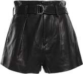 Thumbnail for your product : IRO Rana Belted Leather Shorts