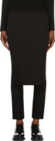 Thumbnail for your product : Rad Hourani Rad by Black Skirt Panel Crepe Trousers