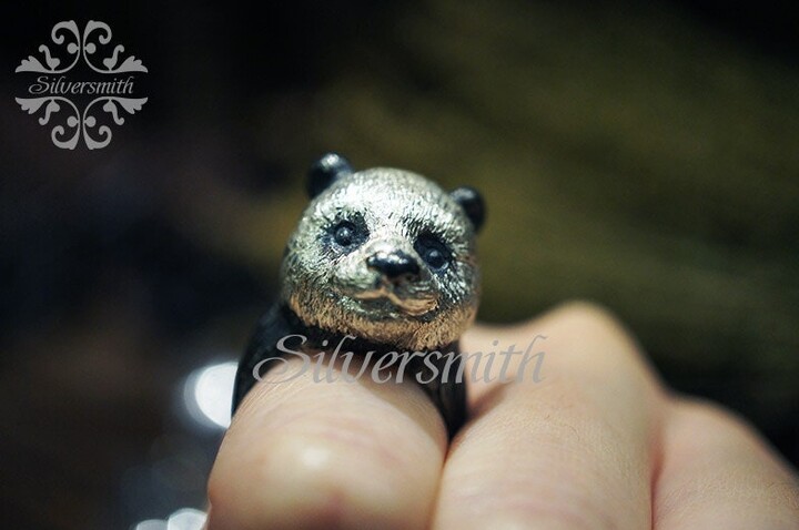 Etsy Panda 925 Silver Ring