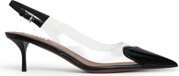 Alaia Le Cœur Patent Leather Slingback Pumps