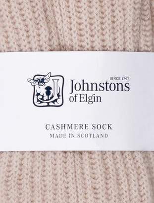 Johnstons of Elgin Cashmere Rib Knit Socks