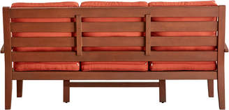 Inspire Q Torrey Pines Wood Patio Sofa With Cushions