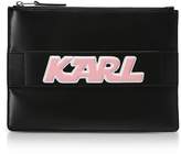 Thumbnail for your product : Karl Lagerfeld Paris Black Leather K/sporty Pouch