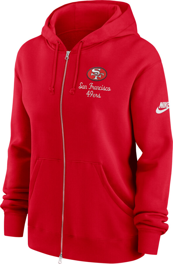 Nike San Francisco 49ers Phoenix Rewind Women's NFL Full-Zip Hoodie in Red | 01D665N73V-AU3