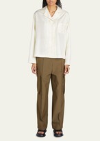 Thumbnail for your product : Loewe Anagram-Embroidered Pajama Blouse