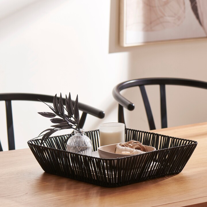 Dunelm Recycled Plastic Black Tray Black ShopStyle