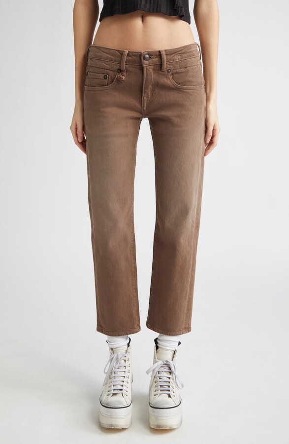 R 13 Boy Straight Leg Crop Jeans