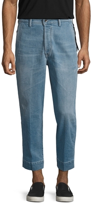 Diesel Men's Carrot Chino Relaxed Ankle Jeans