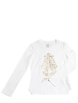 Thumbnail for your product : Sequined Logo Cotton T-Shirt