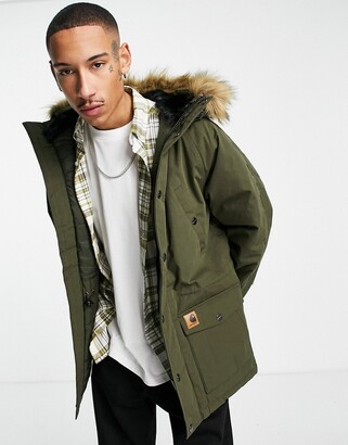 mens green parka