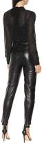 Thumbnail for your product : Veronica Beard Faxon high-rise leather pants