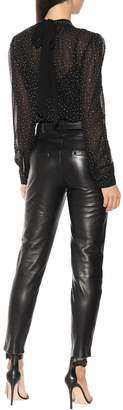 Veronica Beard Faxon high-rise leather pants