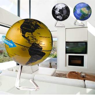 Hallolure 4'' 360 Dia Automatic Rotating Globe Battery Powered World Map Home Room Office Christmas Birthday Gift For Kid