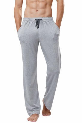 ZIXINGA Mens Long Loose Pyjama Bottoms Plus Size Soft Nightwear Trousers Yoga Pants