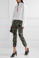 Thumbnail for your product : Nili Lotan French Military Camouflage-print Brushed Cotton-blend Twill Tapered Pants