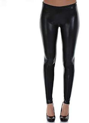 Roland Mouret Fashions Women's Liquid Shiny Leggings Metallic Wet Look Stretch Pants Clubwear
