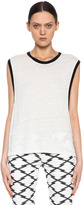 Thumbnail for your product : IRO Calvina Linen Tank in Off White & Black