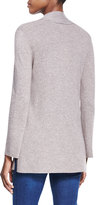 Thumbnail for your product : Joie Delores Tie-Neck Wool-Cashmere Sweater, Heather Mushroom