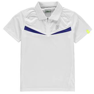 Prince Kids Half Zip Tennis Polo Shirt Juniors Short Sleeve Sport Breathable Top