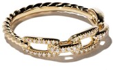 Thumbnail for your product : David Yurman 18kt yellow gold Stax Chain Link diamond ring