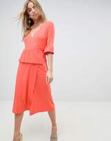 Thumbnail for your product : ASOS Design DESIGN midi wrap dress