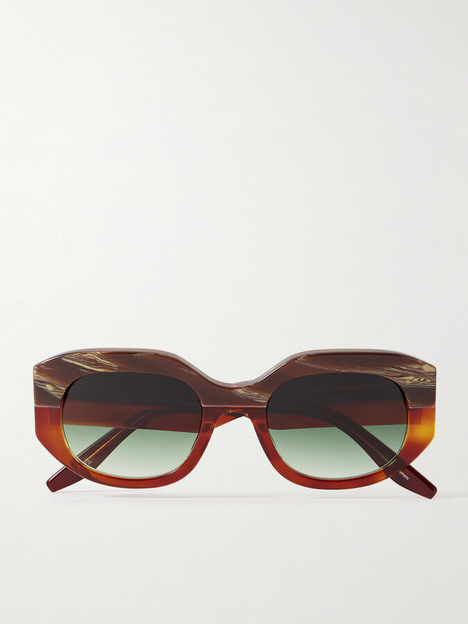 Barton Perreira Sueno Round-frame Acetate Sunglasses - Brown