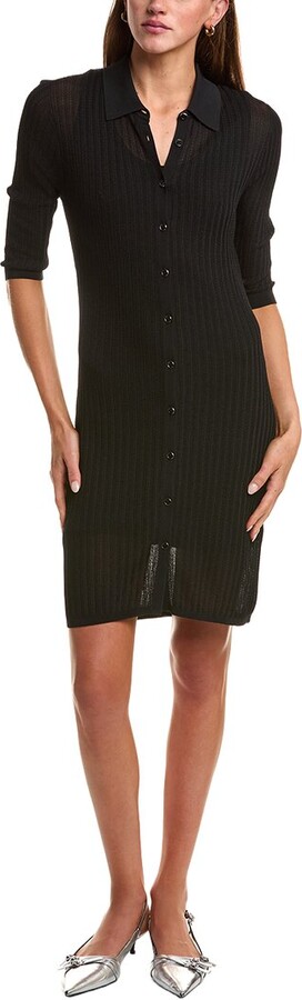 Helmut Lang Pointelle Polo Dress