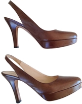 Thumbnail for your product : Prada Brown Leather Heels