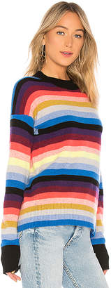 White + Warren Multicolor Stripe Sweater