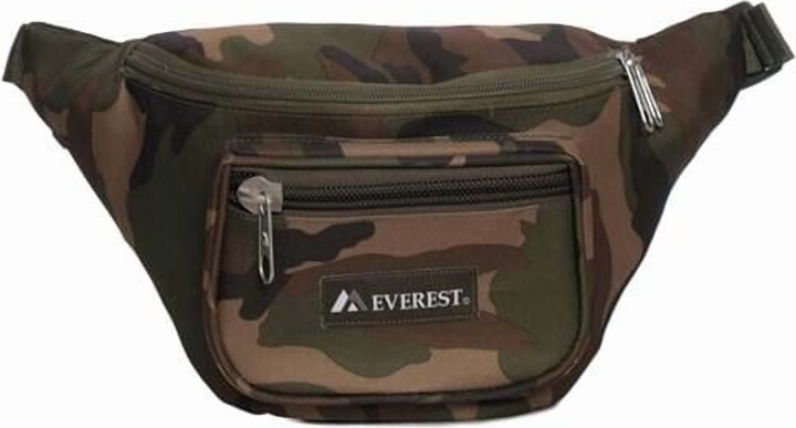 Everest Unisex Signature Waist Fanny Pack Large Woodland Camo