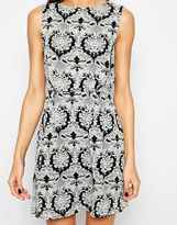 Thumbnail for your product : Style London Baroque Print Dress with Back Detail